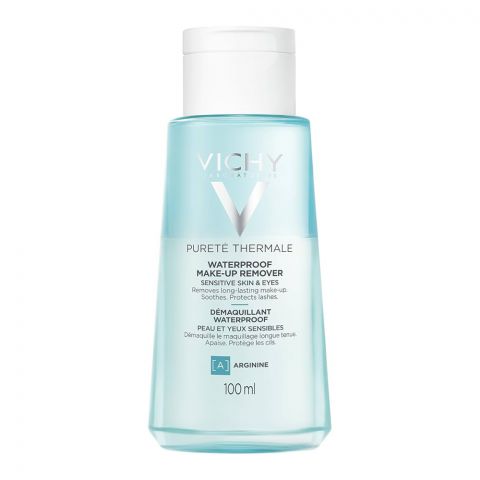 Vichy Purete Thermale Waterproof Eye Make-Up Remover With Vichy Thermal Spa Water, For Sensitive Eyes, 100ml