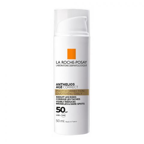 La Roche-Posay Anthelios Age-Correct Anti-Ageing Sun Cream, SPF-50, UVA+UVB, Non-comedogenic, 50ml