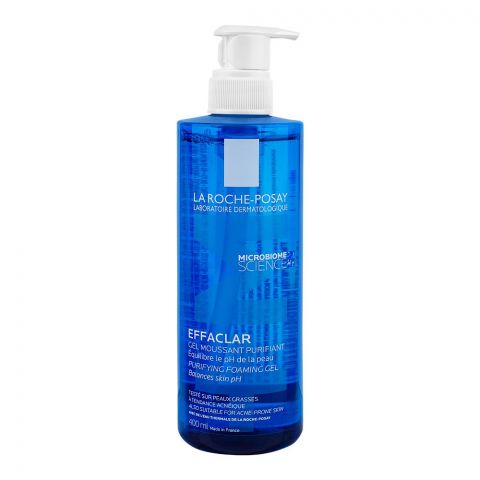 La Roche-Posay Effaclar Purifying Foaming Gel Cleanser, For Oily Skin, Non-Comedogenic, 400ml