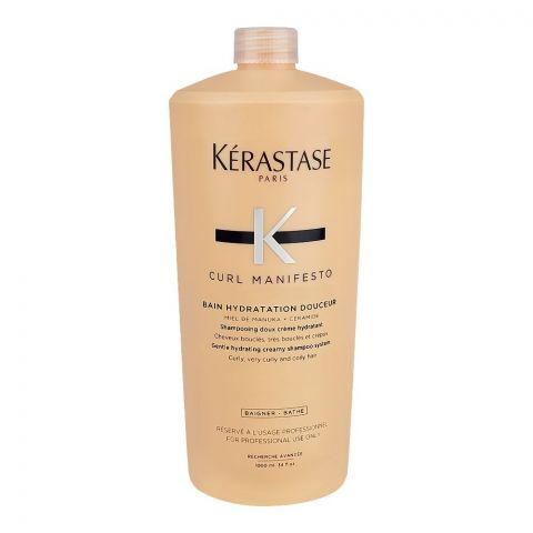 Kerastase Curl Manifesto Bain Hydronation Douceur Shampoo, For Curly and Coily Hair, 1000ml