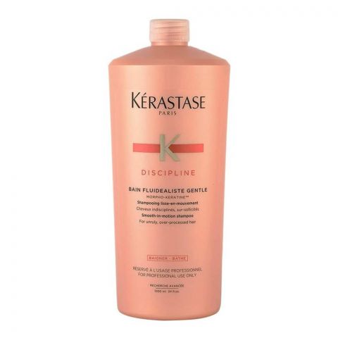 Kerastase Discipline Bain Fluidealiste Shampoo, Sulfate-Free, For Soft Healthy & Smoothing Frizzy Hair, 1000ml