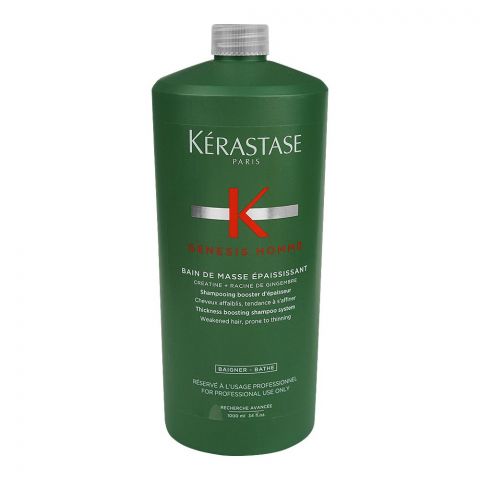 Kerastase Genesis Homme Bain De Masse Epaississant Thickness Boosting Shampoo, For Thinning and Weak Hair, 1000ml