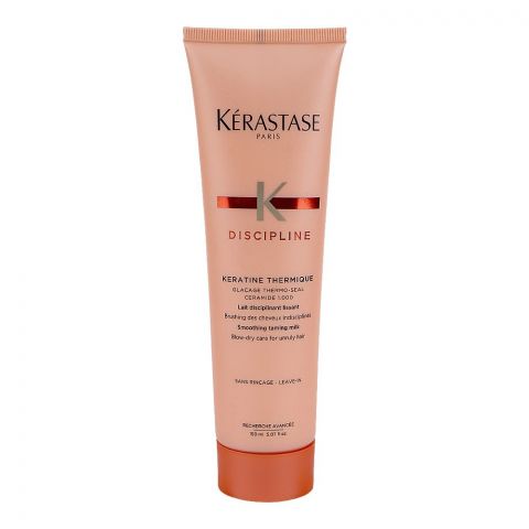 Kerastase Discipline Keratine Thermique Heat Protecting Spray, Smooths Frizzy Hair & Protects The Hair Fiber, 150ml