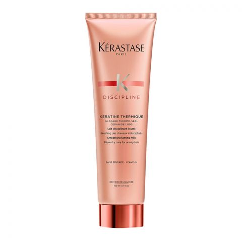 Kerastase Discipline Keratine Thermique Heat Protecting Spray, Smooths Frizzy Hair & Protects The Hair Fiber, 150ml