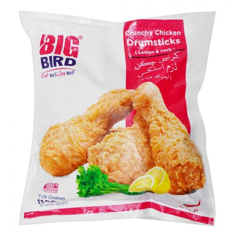 Big Bird Lemon & Herb Crunchy Chicken Drumsticks, Frozen, 1100g