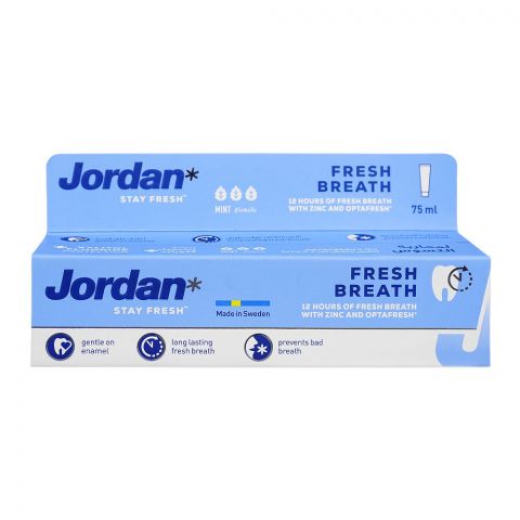 Jordan Fresh Breath Toothpaste, 75ml