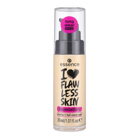 Essence I Love Flawless Skin Foundation, Long Wear, SPF-20, 30ml, 20 Medium Porcelain