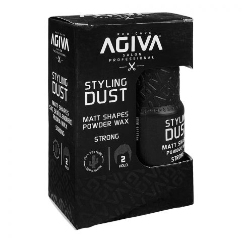 Agiva Salon Professional Styling Dust Strong Hold 02 Matt Shapes Powder Wax, 20g