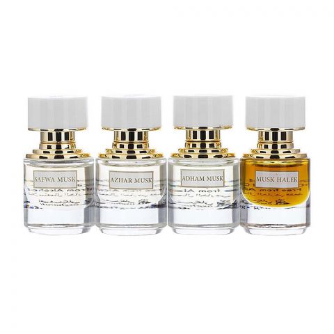 Asghar Ali Musk Collection Attar, For Men and Women, 4x10ml