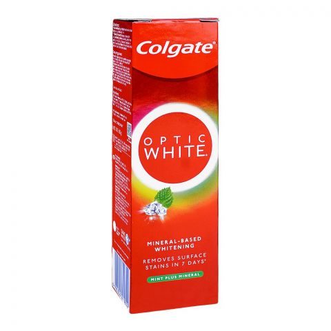 Colgate Optic White Mint Plus Mineral Toothpaste, 100g