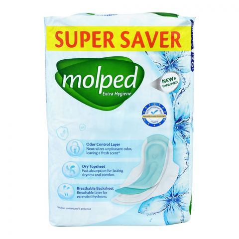 Molped Maxi Thick Extra Hygiene Shield, Extra Long, 26-Pads Super Saver