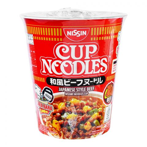 Nissin Japanese Style Beef Instant Noodles Cup, 66g