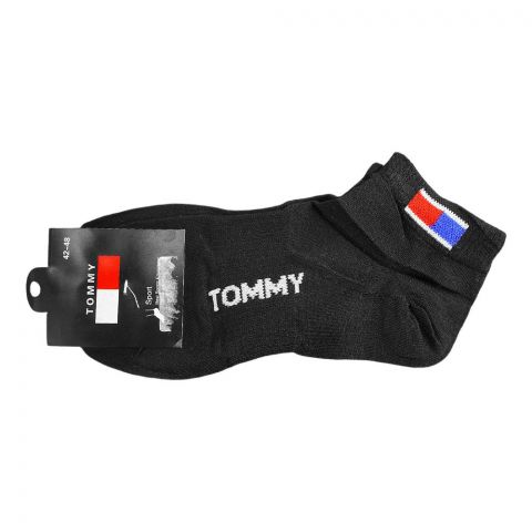 Tommy Hilfiger Cotton Ankle Socks, 1-Pair, Black