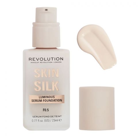 Makeup Revolution Skin Silk Luminous Serum Foundation, Cruelty-Free, Vegan, 23ml, F0.5