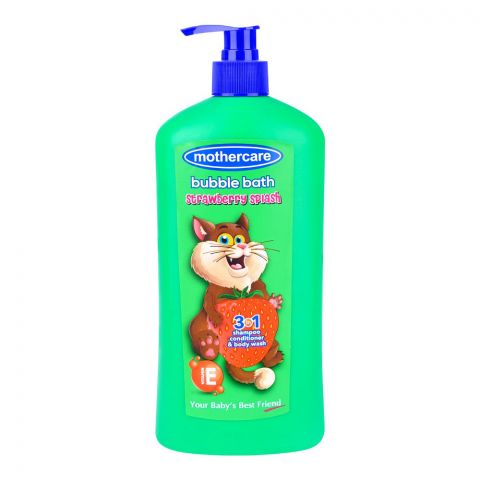 Mothercare Bubble Bath Strawberry Splash 3in1 Shampoo, Conditioner & Body Wash, 550ml