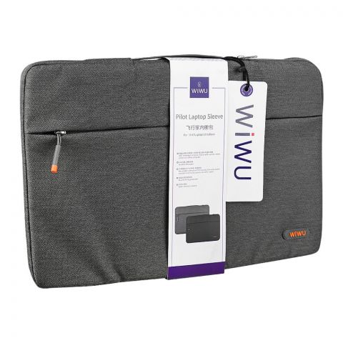 WIWU Pilot Laptop Sleeve, For 15.6" Laptop and Ultra Book, Grey