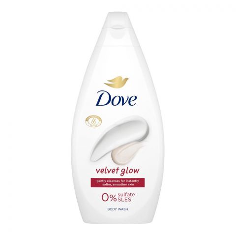 Dove Velvet Glow Body Wash, For Softer, Smoother Skin, 0% Sulfate, 450ml