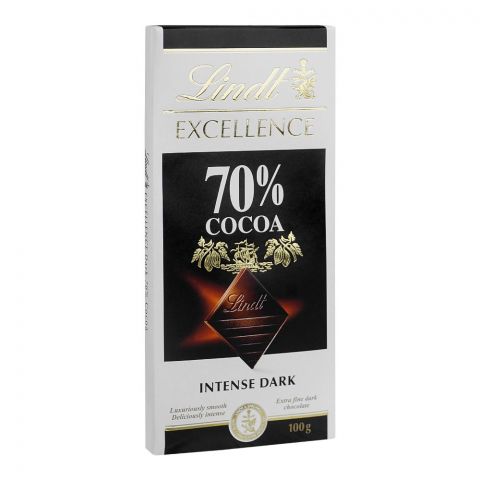 Lindt Excellence 70% Cocoa Intense Dark Chocolate, 100g