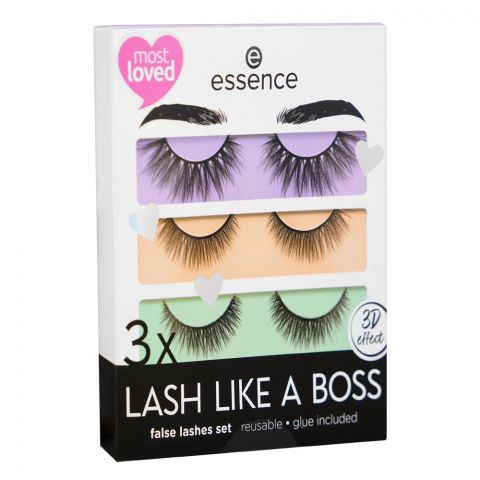 Essence 3x Lash Like A Boss False Lashes Set, 01 My Most Loved Lashes