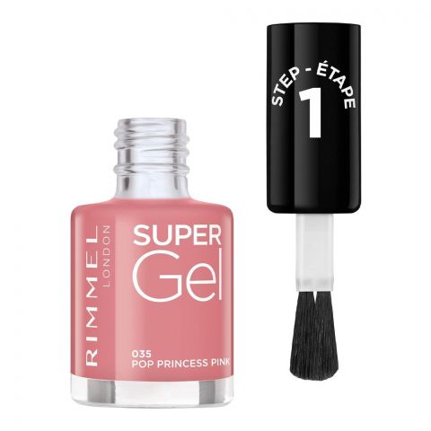 Rimmel Super Gel Nail Polish, 12ml, 035 Pop Princess Pink