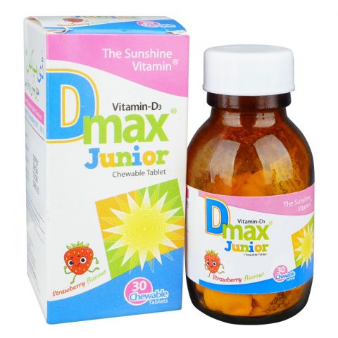 D-Max Junior Chewable Vitamin D3 Tablets For Children, 30-Pack