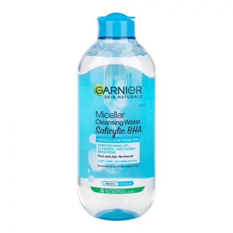 Garnier Skin Naturals Salicylic BHA Micellar Cleansing Water, Makeup Remover, 400ml