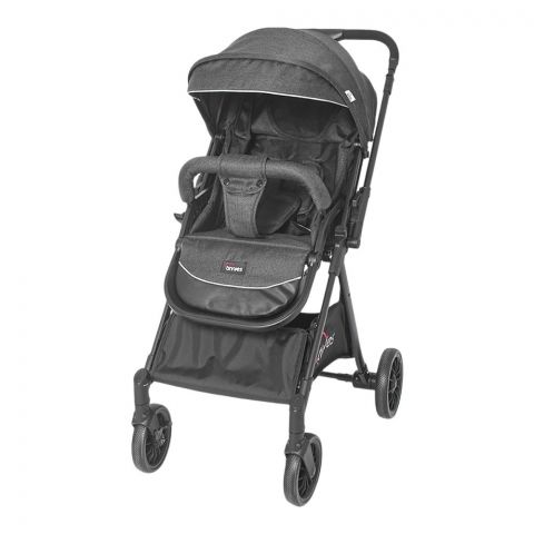 Tinnies Stroller With Reversible Handle, Black, 19.09 x 9.06 x 28.74 Inches, T107