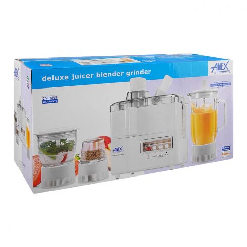 Anex Deluxe Juicer, Blender & Grinder, 600W, 1000ml Container, AG-182GL