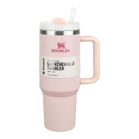 Stanley Quencher H2.0 FlowState Stainless Steel Insulated Tumbler With Lid & Straw, 1800ml, Cherry Blossom Pink