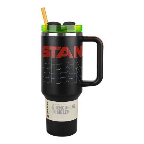 Stanley Quencher H2.0 FlowState Stainless Steel Insulated Tumbler With Lid & Straw, 1800ml, Black Reverb