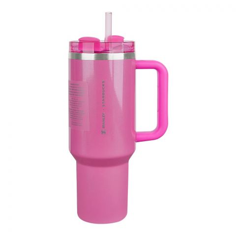 Stanley Starbucks Quencher H2.0 FlowState Vacuum Insulated Tumbler with Lid & Straw, 1800ml, Winter Pink