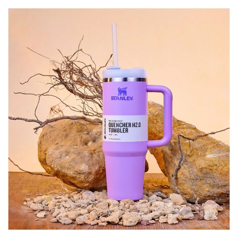 Stanley Quencher H2.0 FlowState Stainless Steel Insulated Tumbler With Lid & Straw, 887ml, Purple