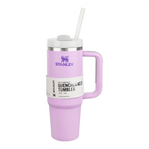 Stanley Quencher H2.0 FlowState Stainless Steel Insulated Tumbler With Lid & Straw, 887ml, Purple