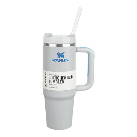 Stanley Quencher H2.0 FlowState Stainless Steel Insulated Tumbler With Lid & Straw, 887ml, Cool Serene