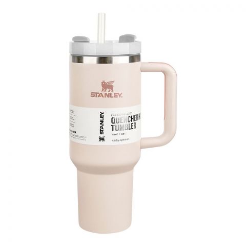 Stanley Quencher H2.0 FlowState Stainless Steel Insulated Tumbler With Lid & Straw, 1800ml, Rose Quartz