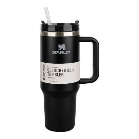 Stanley Quencher H2.0 FlowState Stainless Steel Insulated Tumbler With Lid & Straw, 1800ml, Mate Black Grey