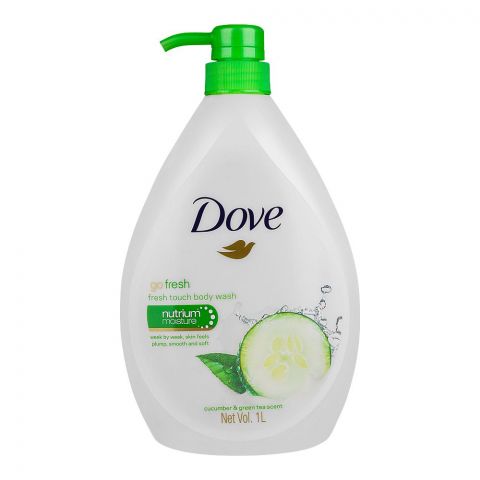 Dove Go Fresh Cucumber & Green Tea Body Wash, 1000ml