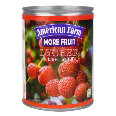 American Farm Lychee In Light Syrup, 565g