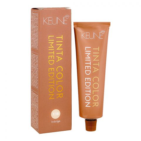 Keune Tinta Color Limited Edition Hair Color, 60ml, 7.18 Medium Metallic Blonde