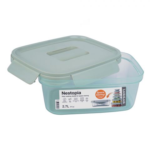 Lock & Lock Nestopia Rectangular PP Plastic Container, 2700ml Capacity, LLLTN350