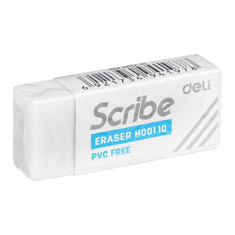 Deli Scribe Eraser, White, 1-Pack, EH00110