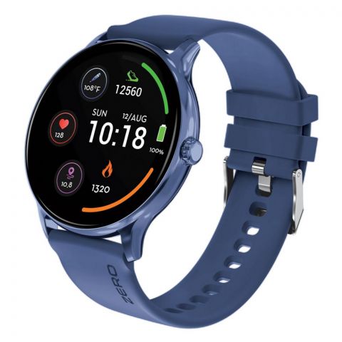 Zero 1.39" TFT HD Display Luna Smart Watch, IP68 Water Resistant, Blue Strap