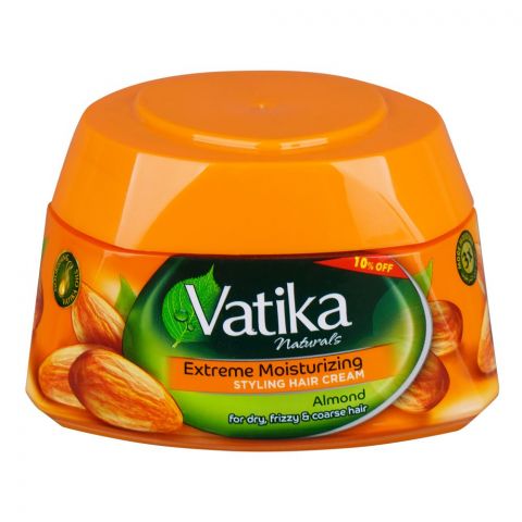 Vatika Almond Moisturizing Hair Cream, For Dry & Frizzy Hair, 125ml