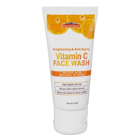 Saeed Ghani Brightening & Anti-Aging Vitamin C Face Wash, 50ml