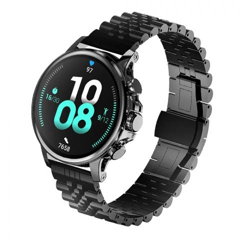 Faster 1.6" Amoled Display Nerv 3 Pro SE Smart Watch, 2 Straps, Black