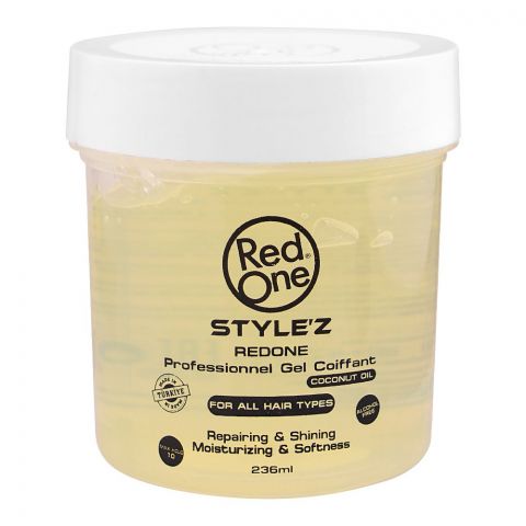 Redone Style'z Professional Hair Gel With Coconut Oil, For All Hair Types, 236ml