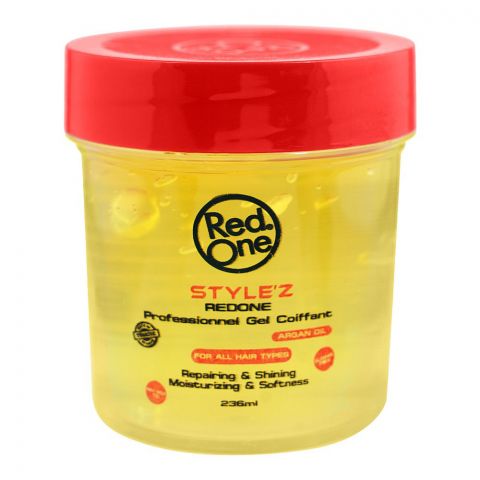 Redone Style'z Professional Hair Gel With Argan Oil, For All Hair Types, 236ml