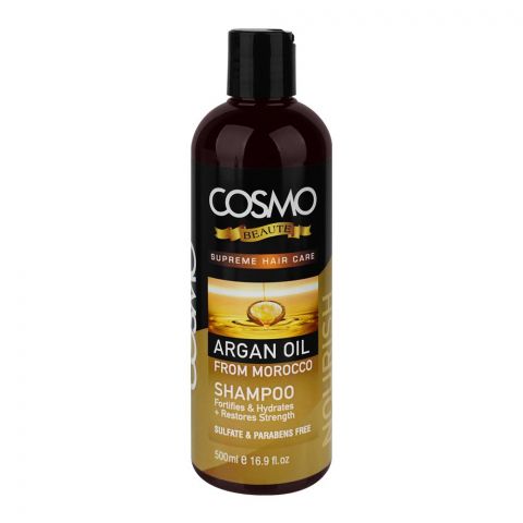 Cosmo Beaute Morocco Argan Oil Nourish Shampoo, Sulphate & Paraben Free, 500ml