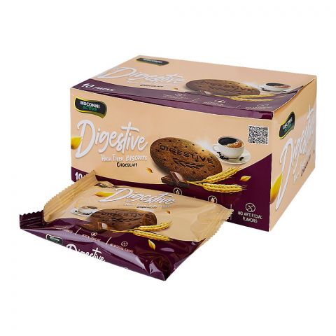 Bisconni Digestive Chocolate Biscuits, 26g Each, 10-Pack