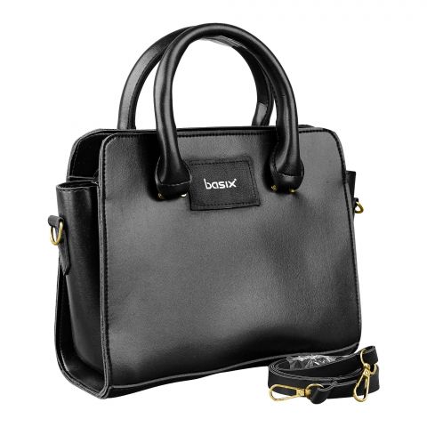 Basix Women Hand Bag, Black, HUBO-6-BL-04